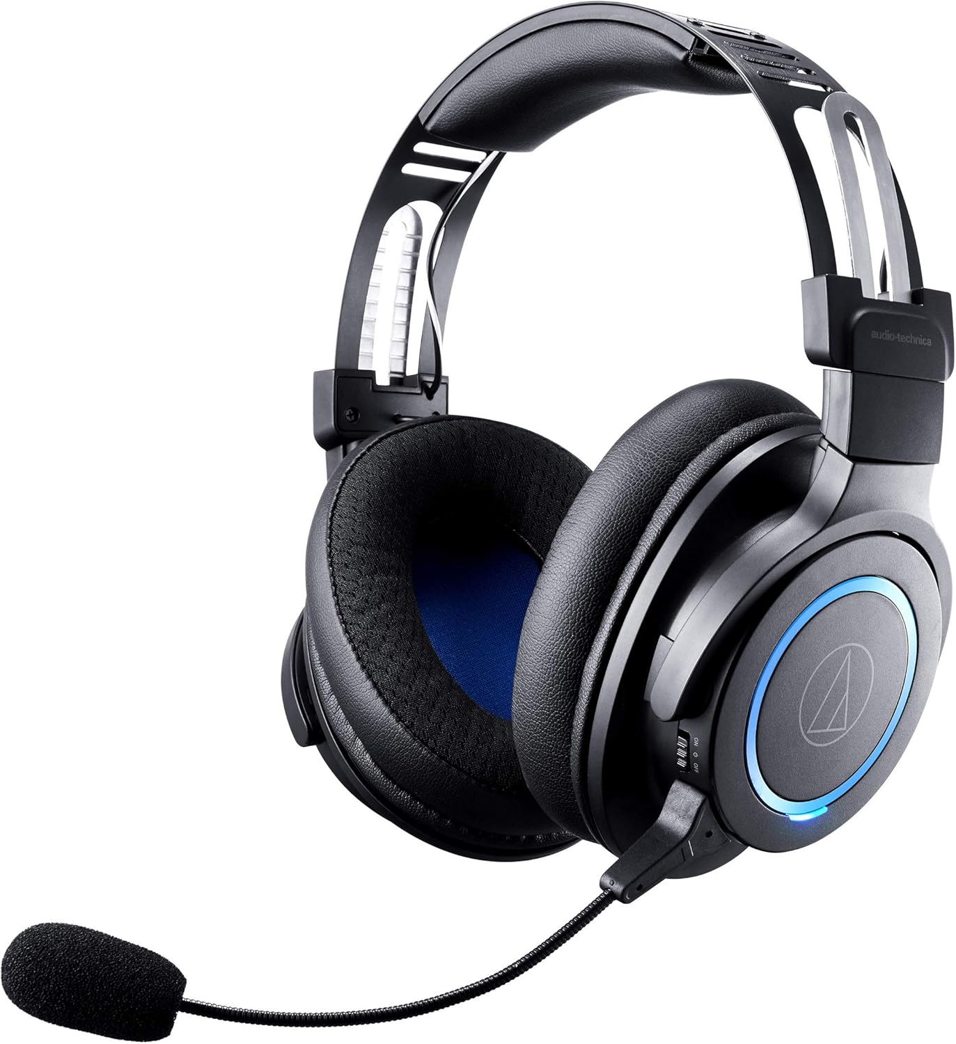 Audio-Technica ATH-G1WL Premium Wireless Gaming Headset for Laptops, PCs, & Macs, 2.4GHz, 7.1 Surround Sound Mode, USB Type-A, Black, Adjustable