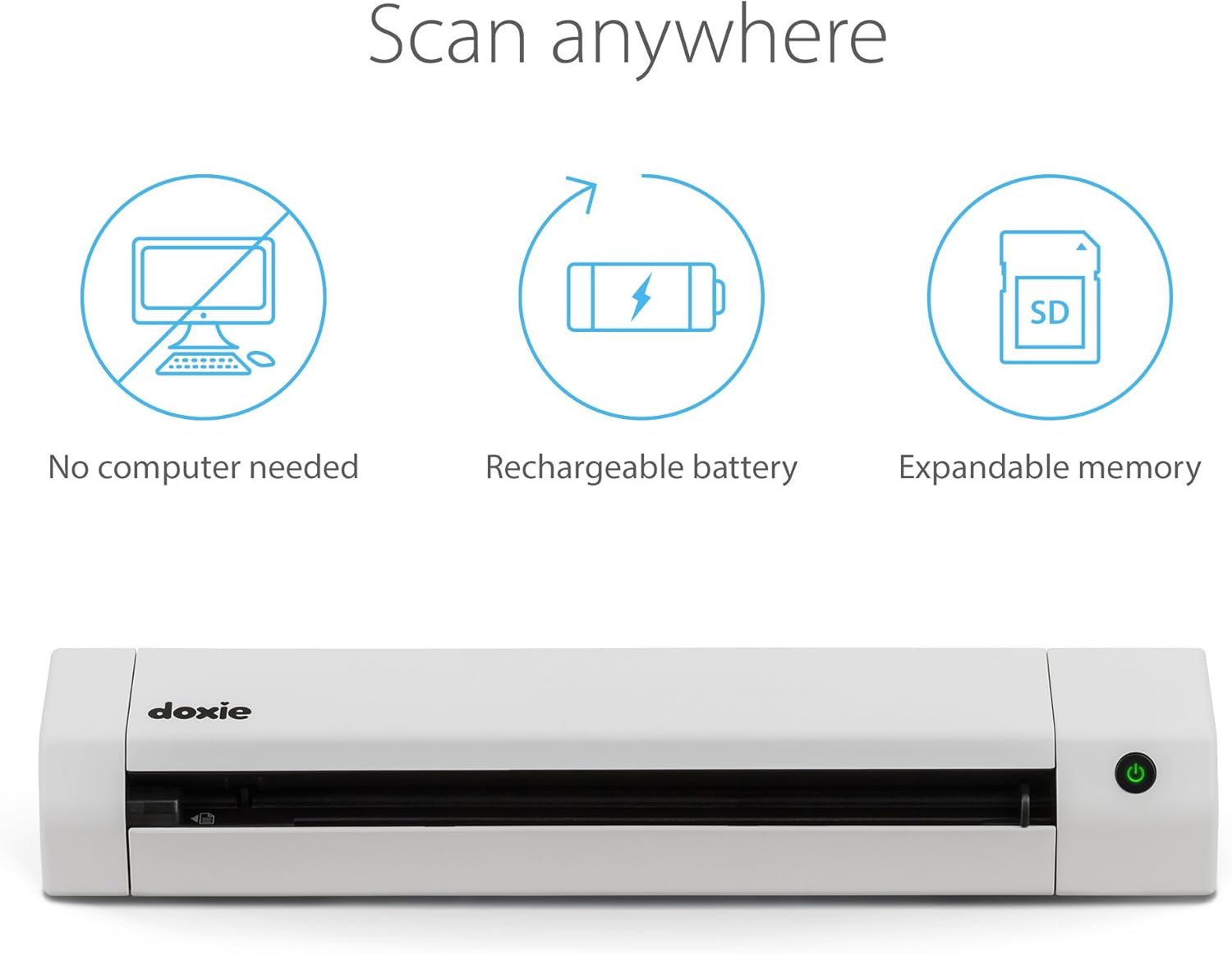 Doxie Go SE Portable Document Scanner with Rechargeable Battery L948