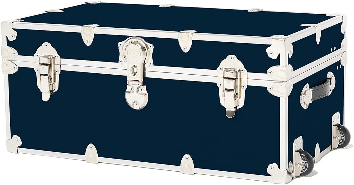 Rhino Trunk & Case Large Armor Roller Trunk with Wheels, 32x18x14, Black X18487