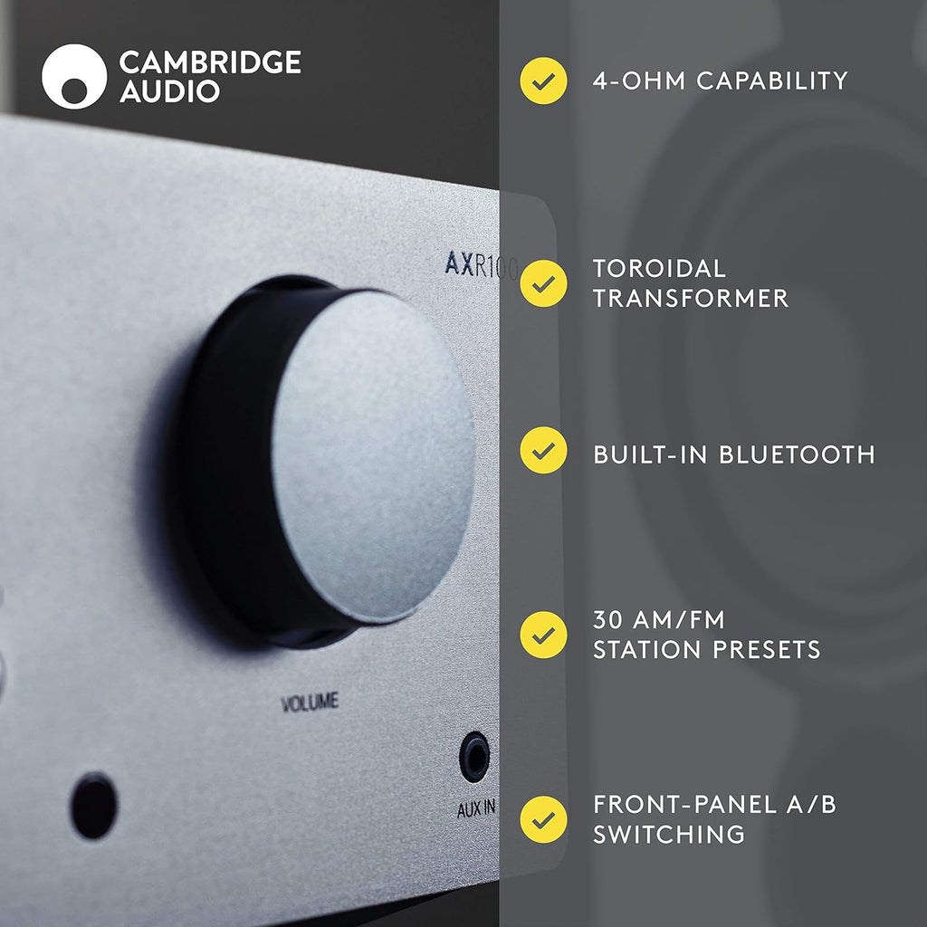 Cambridge Audio AXR100 100-Watt Stereo Receiver with Bluetooth Z141