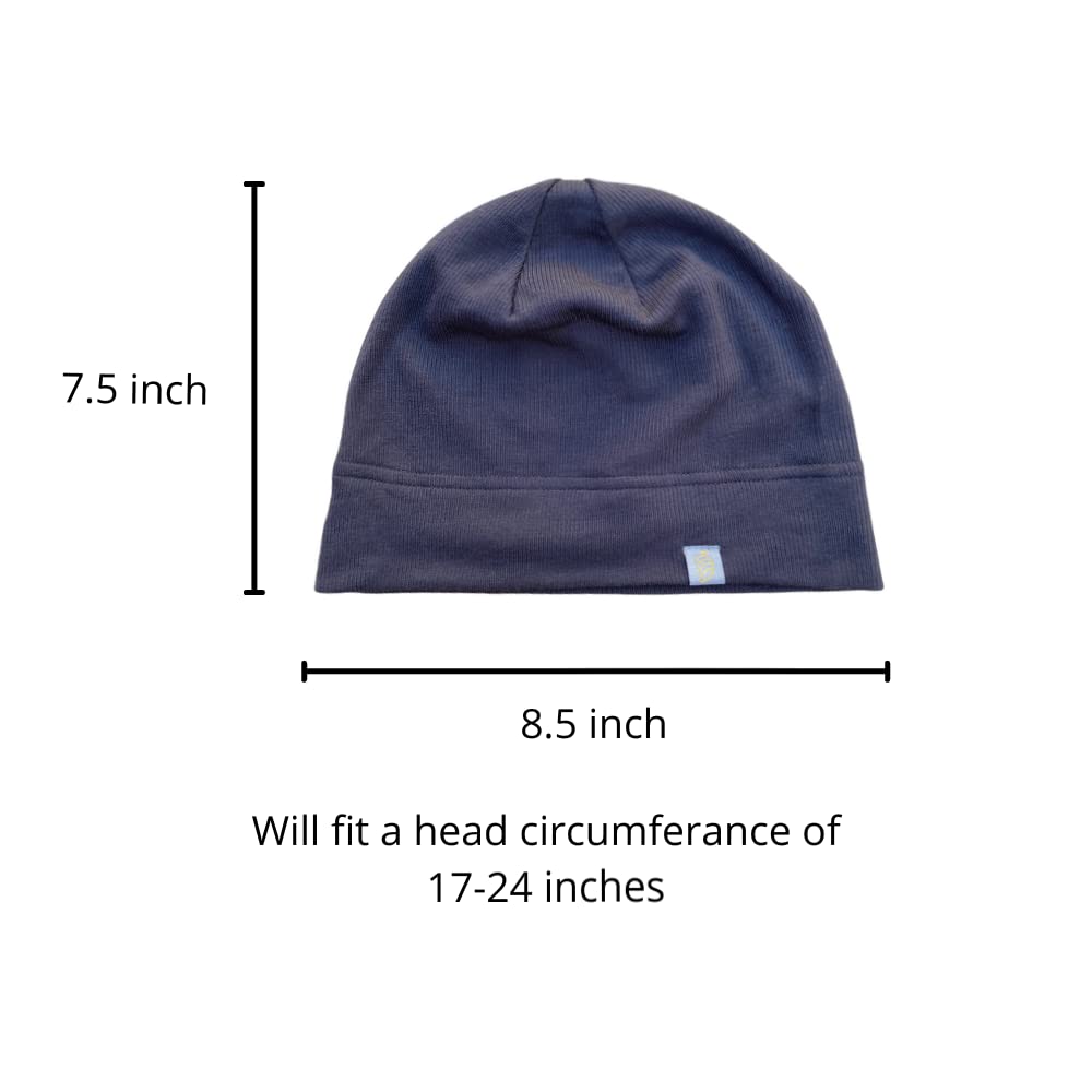 Golden Kocoon EMF Beanie Skull Cap Hat, Bamboo Faraday Fabric, Anti-Radiation P6958