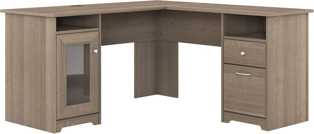 Bush Furniture Cabot L Shape Desk, 60W, Modern Walnut