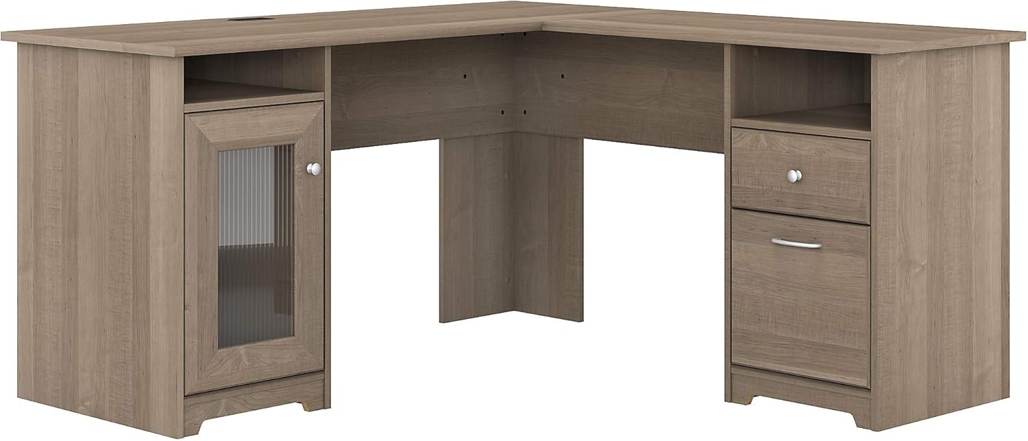 Bush Furniture Cabot L Shape Desk, 60W, Modern Walnut
