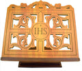 IHS Carved Wood Bible Stand