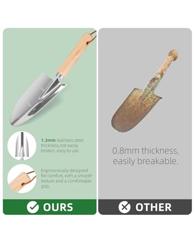 Gardening Tool Set for Women - Stainless Steel with Storage Tote (Green) X459876