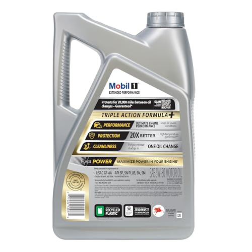 Mobil 1 Advanced Fuel Economy Full Synthetic Motor Oil 0W-20, 5 Quart A306