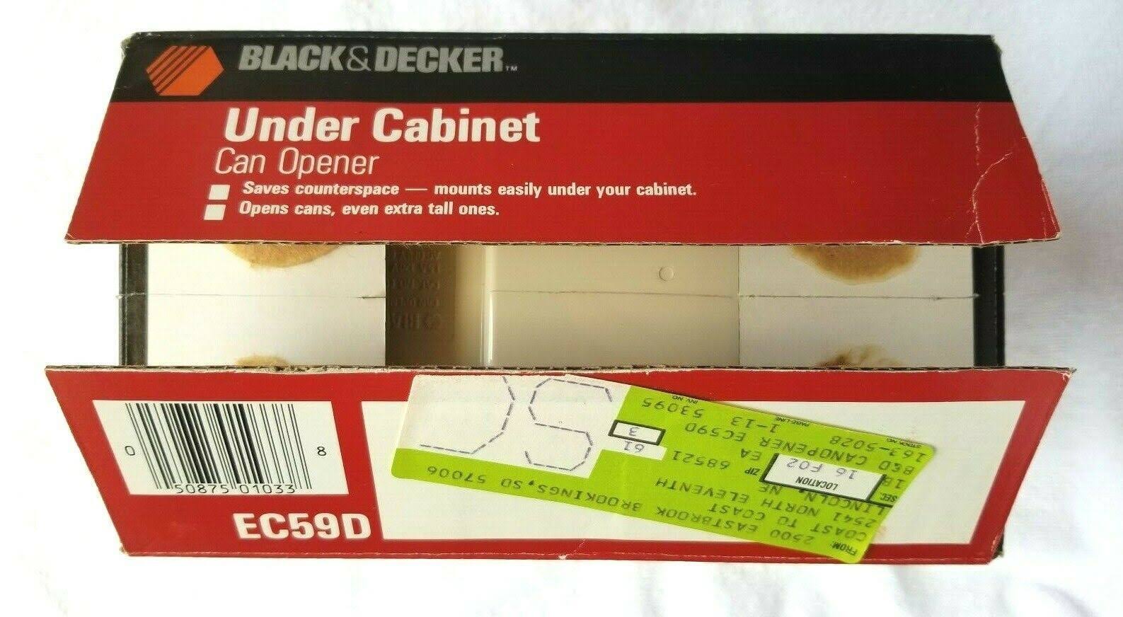 Black & Decker Spacemaker Under Cabinet Can Opener EC59D J239