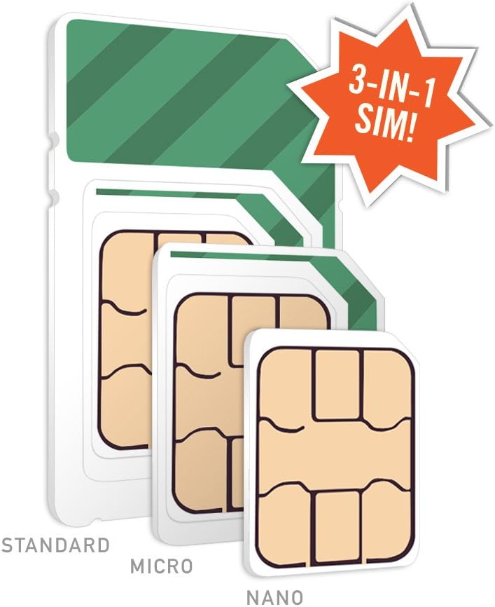Mint Mobile Wireless Plan 10GB 5G 4G LTE Data 3-in-1 GSM SIM Card G716
