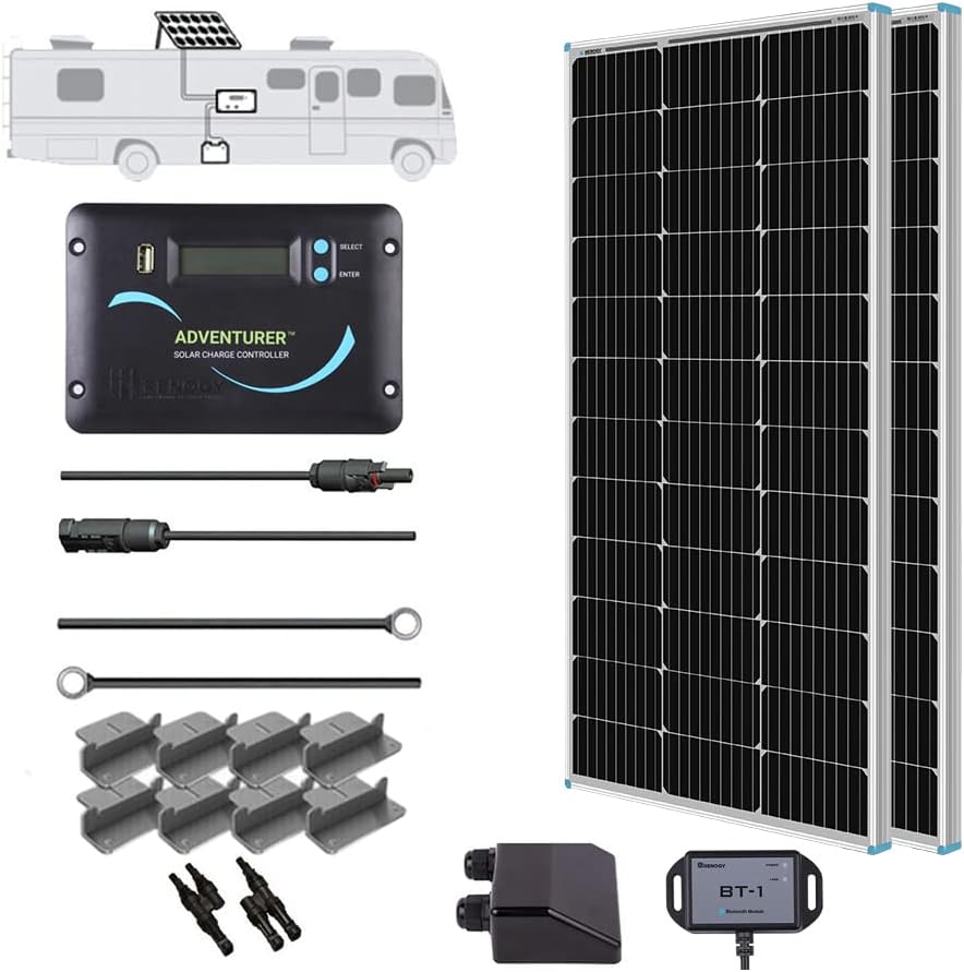 Renogy 400W 12V Monocrystalline Solar RV Kit with 30A PWM Charge Controller Z6385