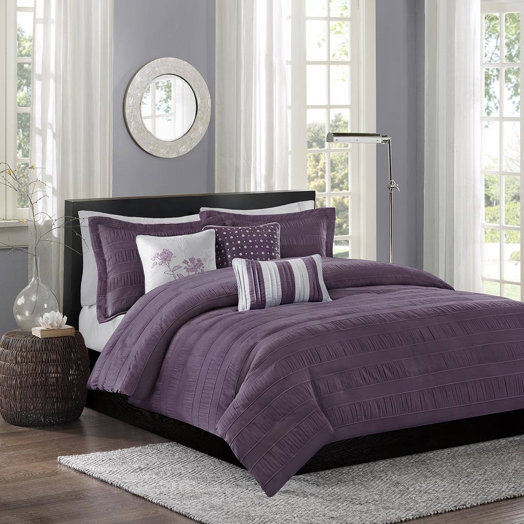Madison Park Hampton 6 Piece Duvet Cover Set - White - King/Cal King L7344