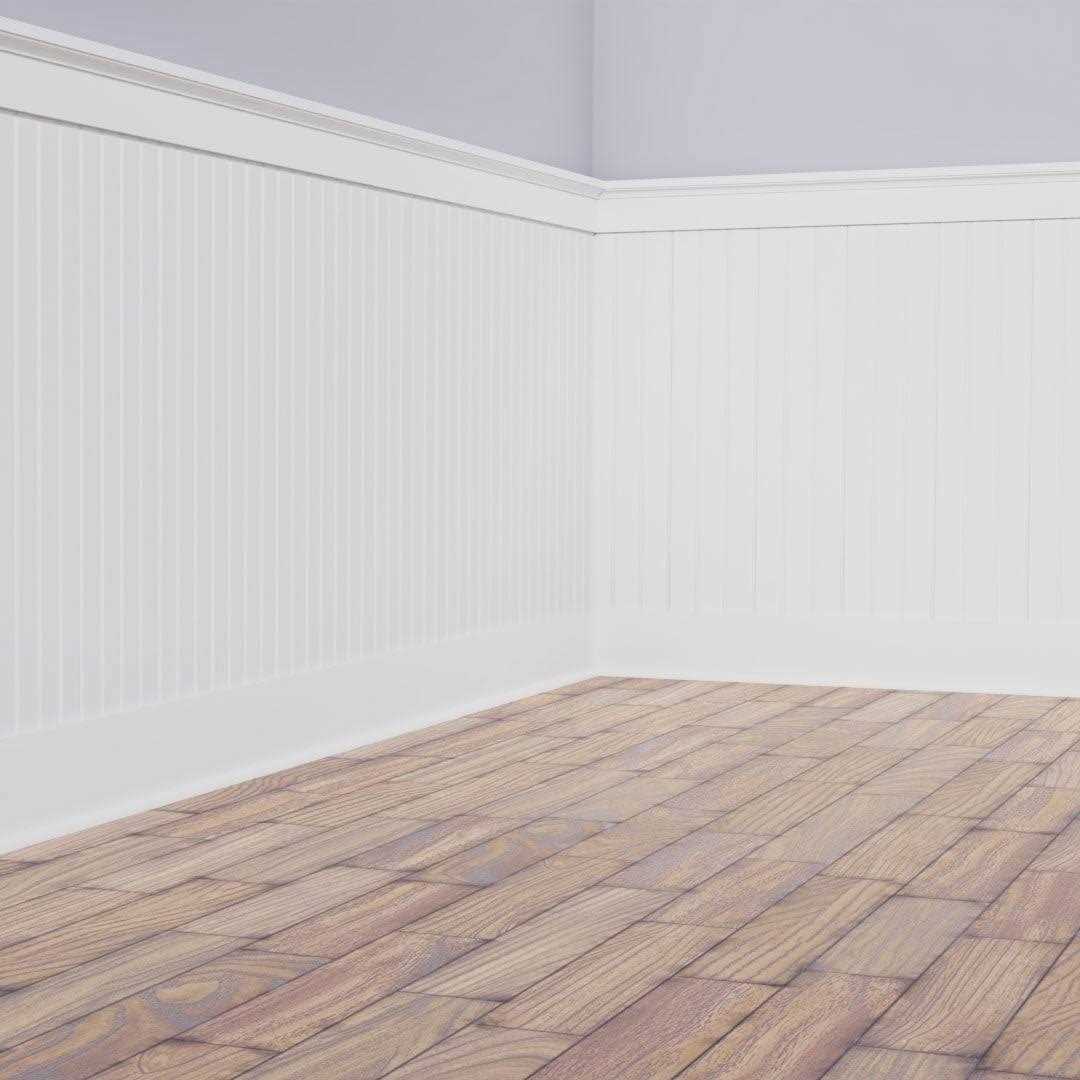 Ekena Millwork Deluxe Beadboard PVC Wainscoting Kit 8 ft A986738