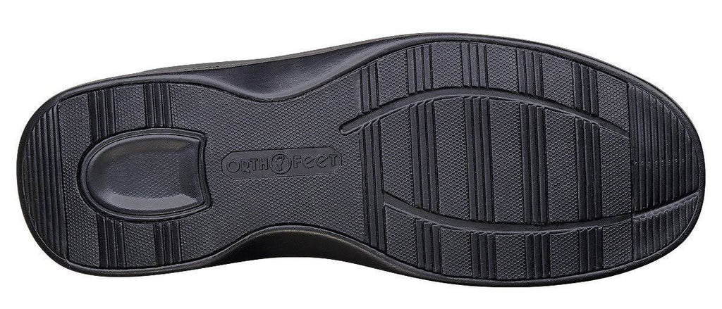Orthofeet Men's Carnegie Black Leather Shoes Q69101
