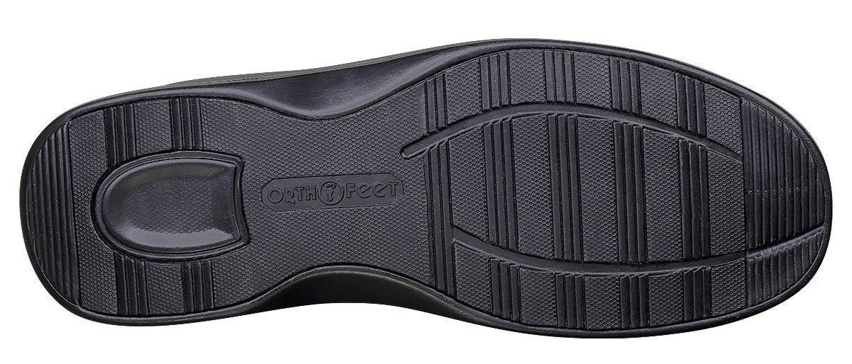 Orthofeet Men's Carnegie Black Leather Shoes Q69101