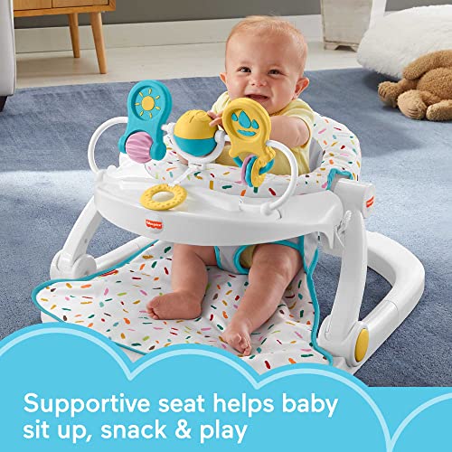 Fisher-Price Deluxe Sit-Me-Up Floor Seat with Removable Toys and Snack Tray T943601