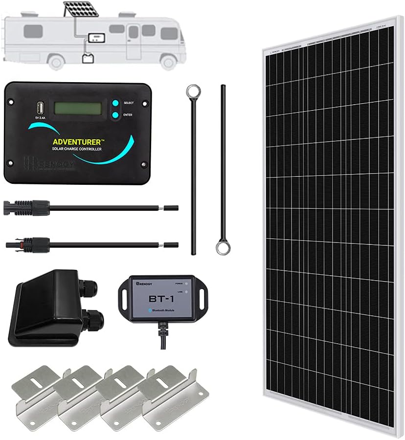 Renogy 400W 12V Monocrystalline Solar RV Kit with 30A PWM Charge Controller Z6385