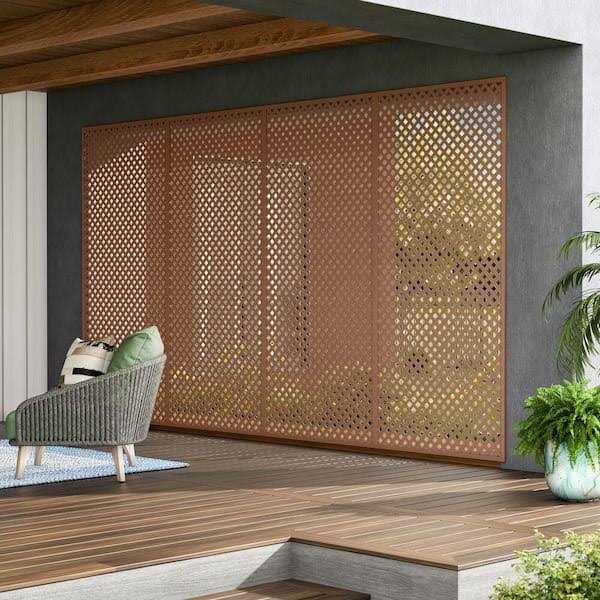 Barrette Outdoor Living 4 ft x 8 ft Privacy Diamond Vinyl Lattice K6440