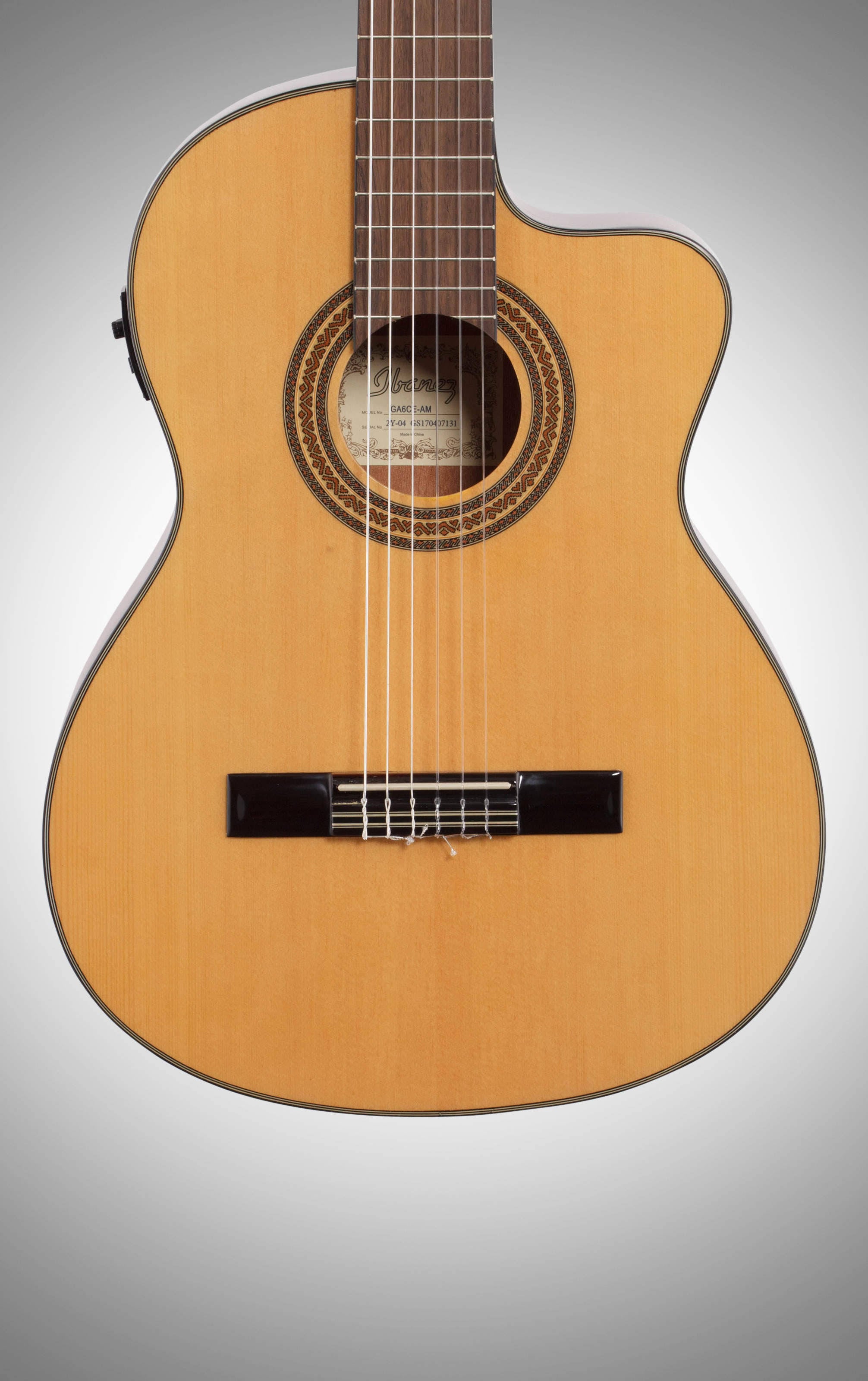 Ibanez GA6CE Classical Acoustic-Electric Guitar, Cutaway, Natural
