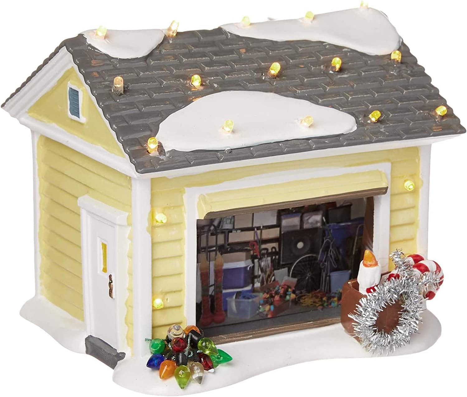 The Griswold Holiday Garage Lit Building Xmas Village Houses Decorations E649