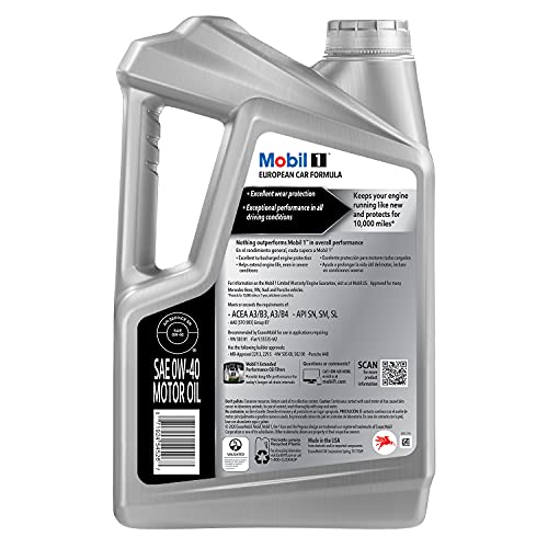Mobil 1 Advanced Fuel Economy Full Synthetic Motor Oil 0W-20, 5 Quart A306