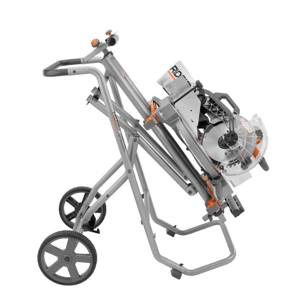 RIDGID AC9946-RPM121 Universal Mobile Miter Saw Stand with Mounting Braces L317175