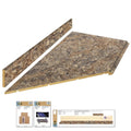 Hampton Bay 8 ft. Laminate Countertop Kit with Left Miter in Winter Carnival Granite with Valencia Edge