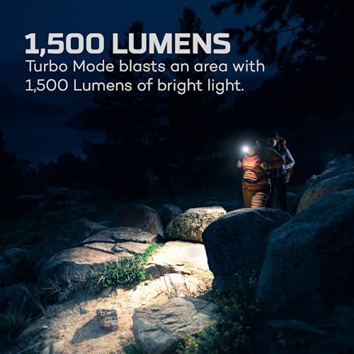 NEBO Transcend 1500 Rechargeable Headlamp, 1500 Lumens, Detachable Magnetic Work Lamp M963688