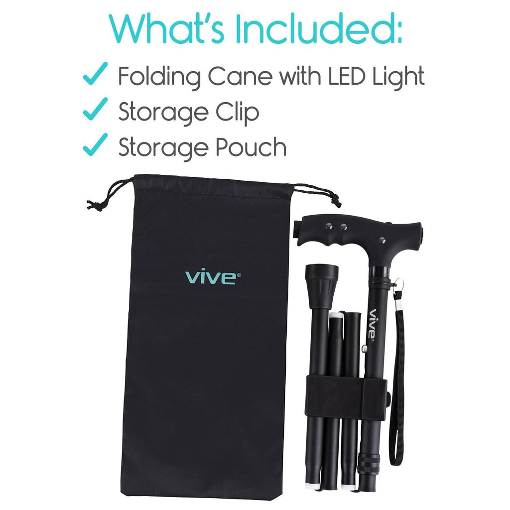 Vive LED Folding Cane Adjustable D3020