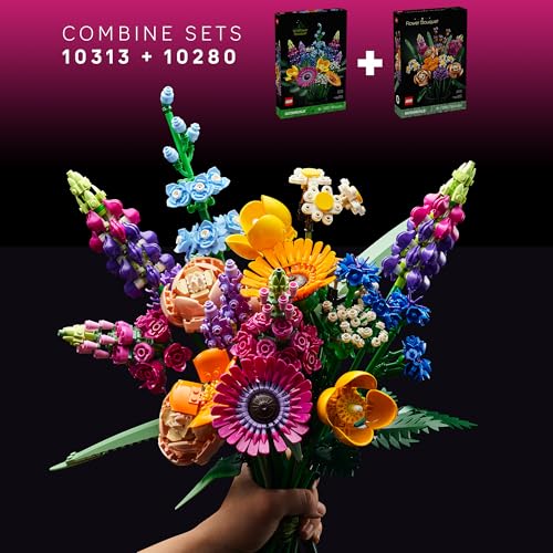LEGO Icons Flower Bouquet Building Set for Home Decor, Ages 18+ G877