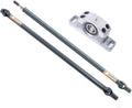 SuperATV U Series Rhino Driveline Prop Shaft for 2014-2016 Polaris Ranger XP 900 Crew - Front & Rear - Cast Carrier Bearing Included - Made With 4130 Chromoly