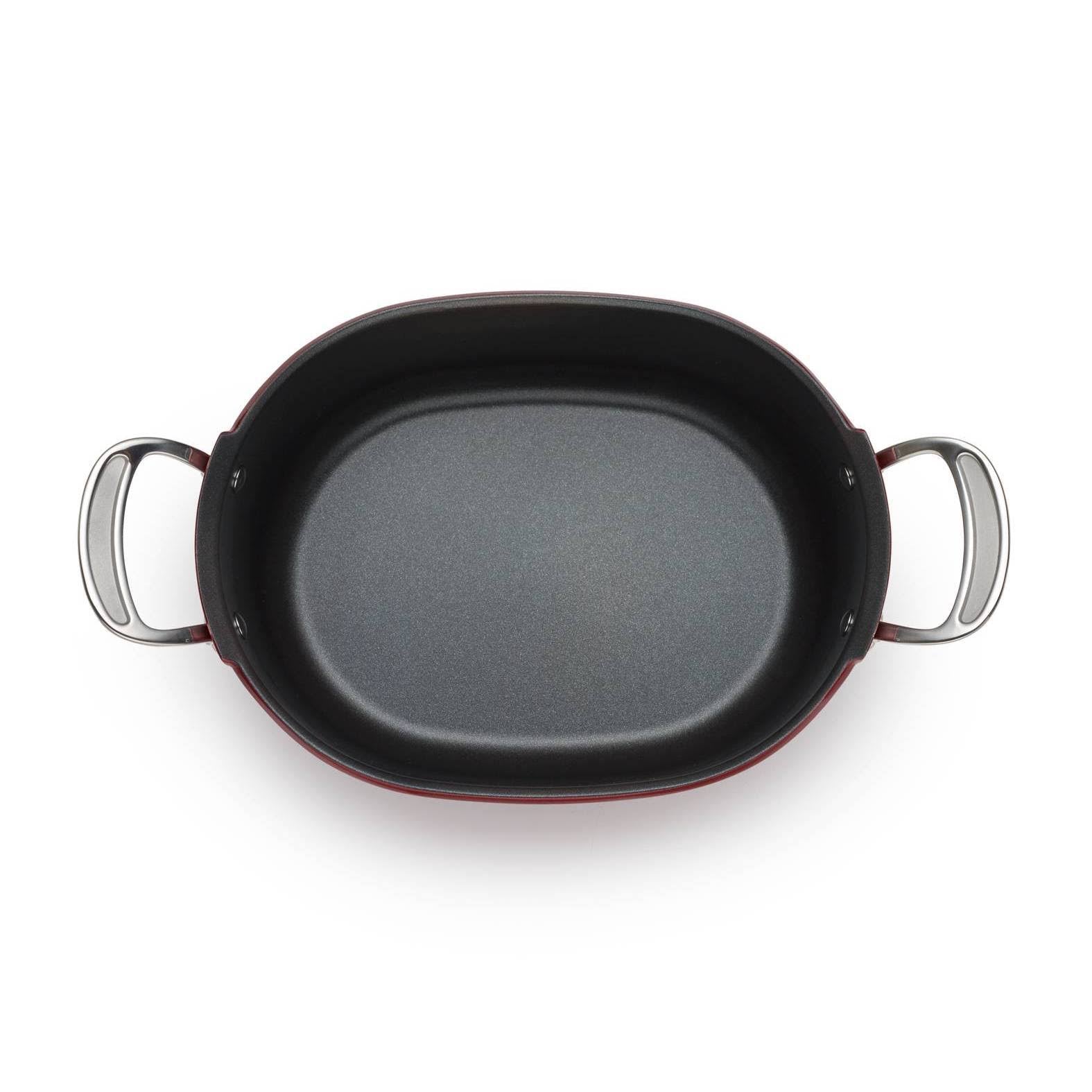 T-Fal Oval Covered 6.3Qt Cast Aluminum Pot, Red T868