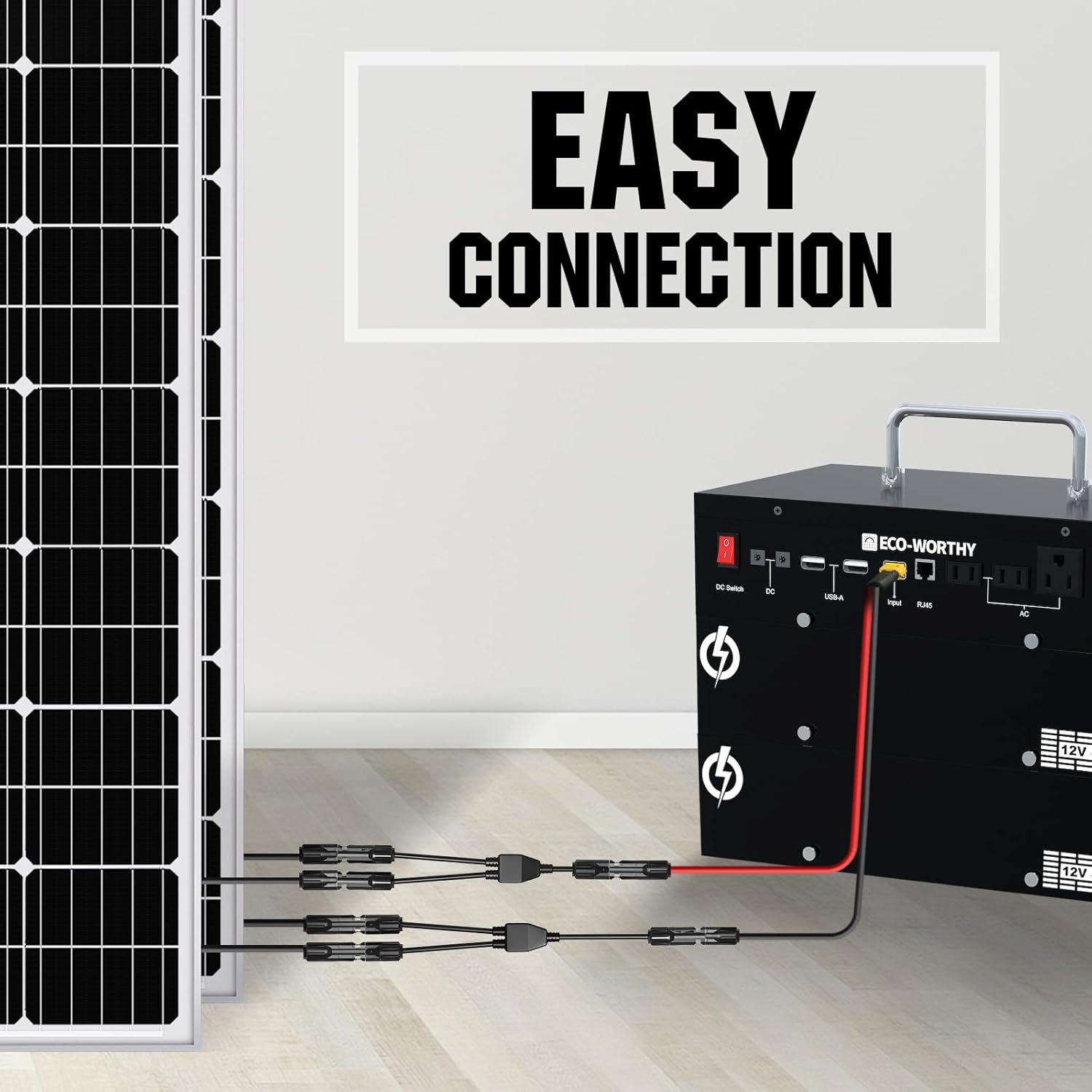 ECO-WORTHY 400W 1.6KWH Complete Solar Power System for RV Camper Marine Emergency J81841