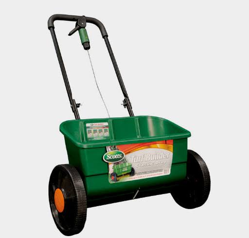 Scotts Turf Builder Classic Drop Plastic Push Fertilizer Spreader Lawn 76565 New