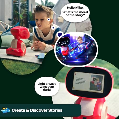 Miko 3 AI Robot for Kids, Smart Educational STEAM Learning Robot, Red X508