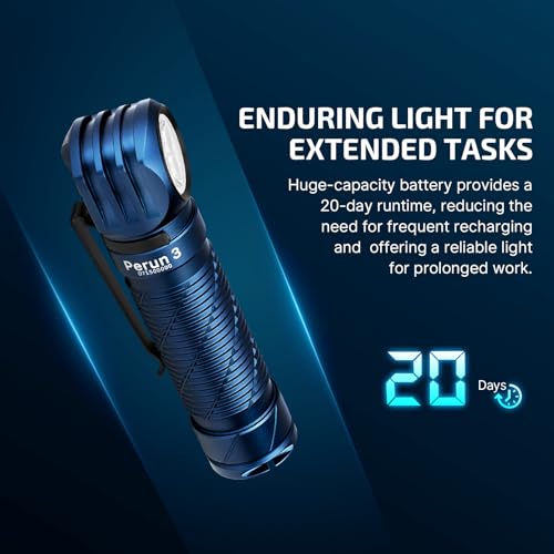 OLIGHT Perun 3 Rechargeable Headlamp Flashlight, 3000 Lumens, Black Z1023