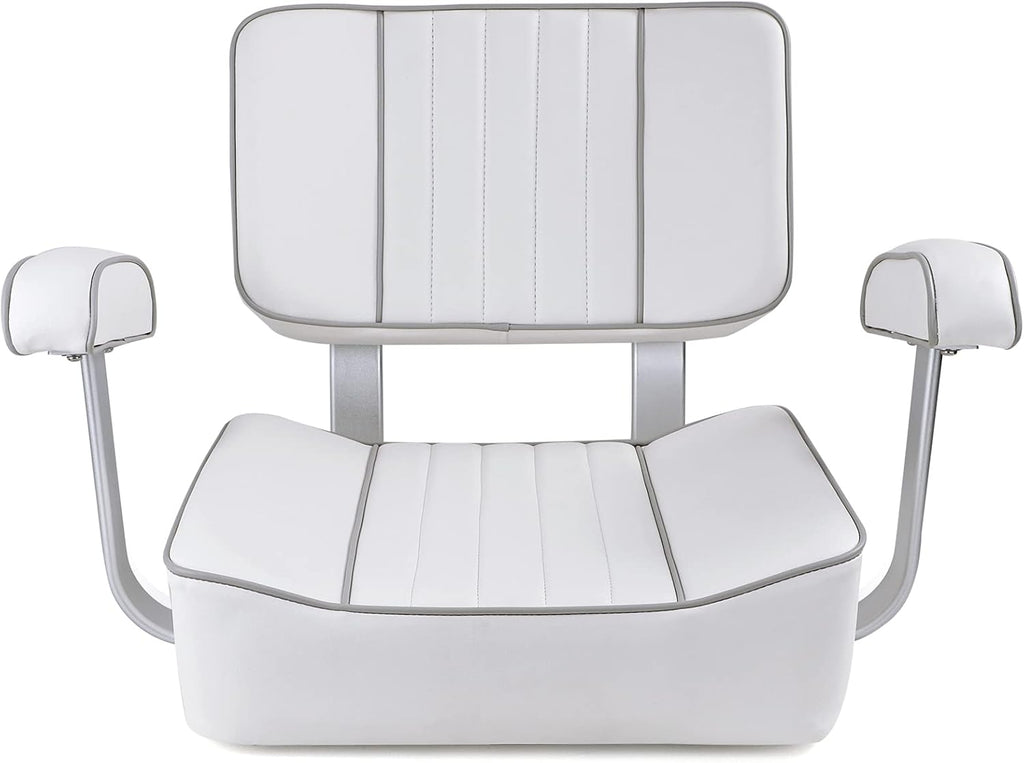Captains Boat Seat With Arm Rest Grey Piping L943745
