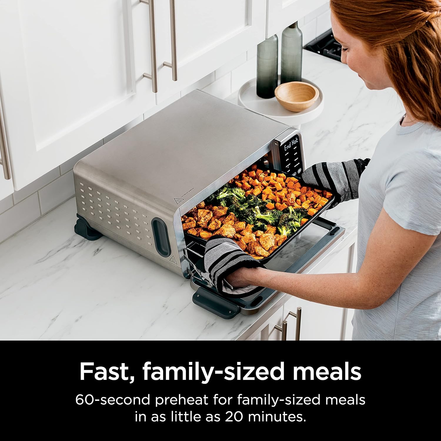 Ninja SP201 Digital Air Fry Pro Countertop 8-in-1 Oven, XL Capacity, Silver Q3546