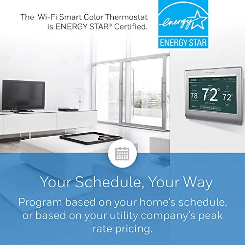 Honeywell Home RTH9585WF Wi-Fi Smart Color Thermostat, 7-Day Programmable, Touch Screen, Energy Star, Alexa Ready I259972