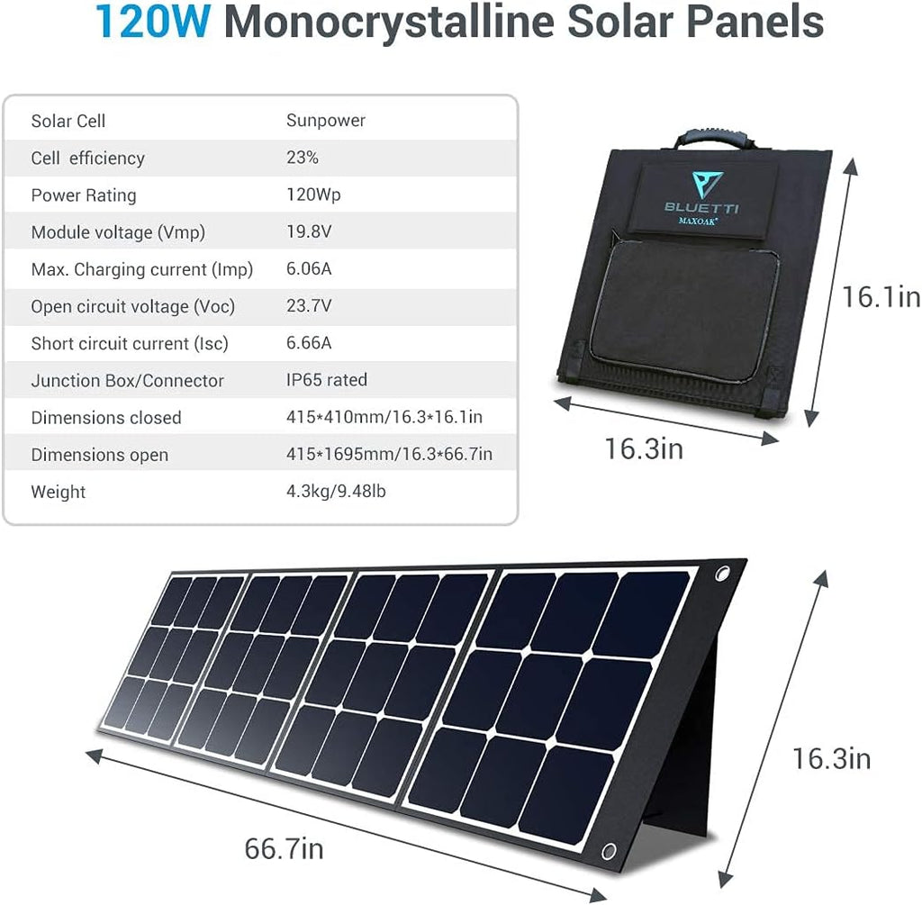 BLUETTI AC200P Portable Power Station 2000W Solar Generator Kit with 3x 200W Foldable Solar Panels M3025