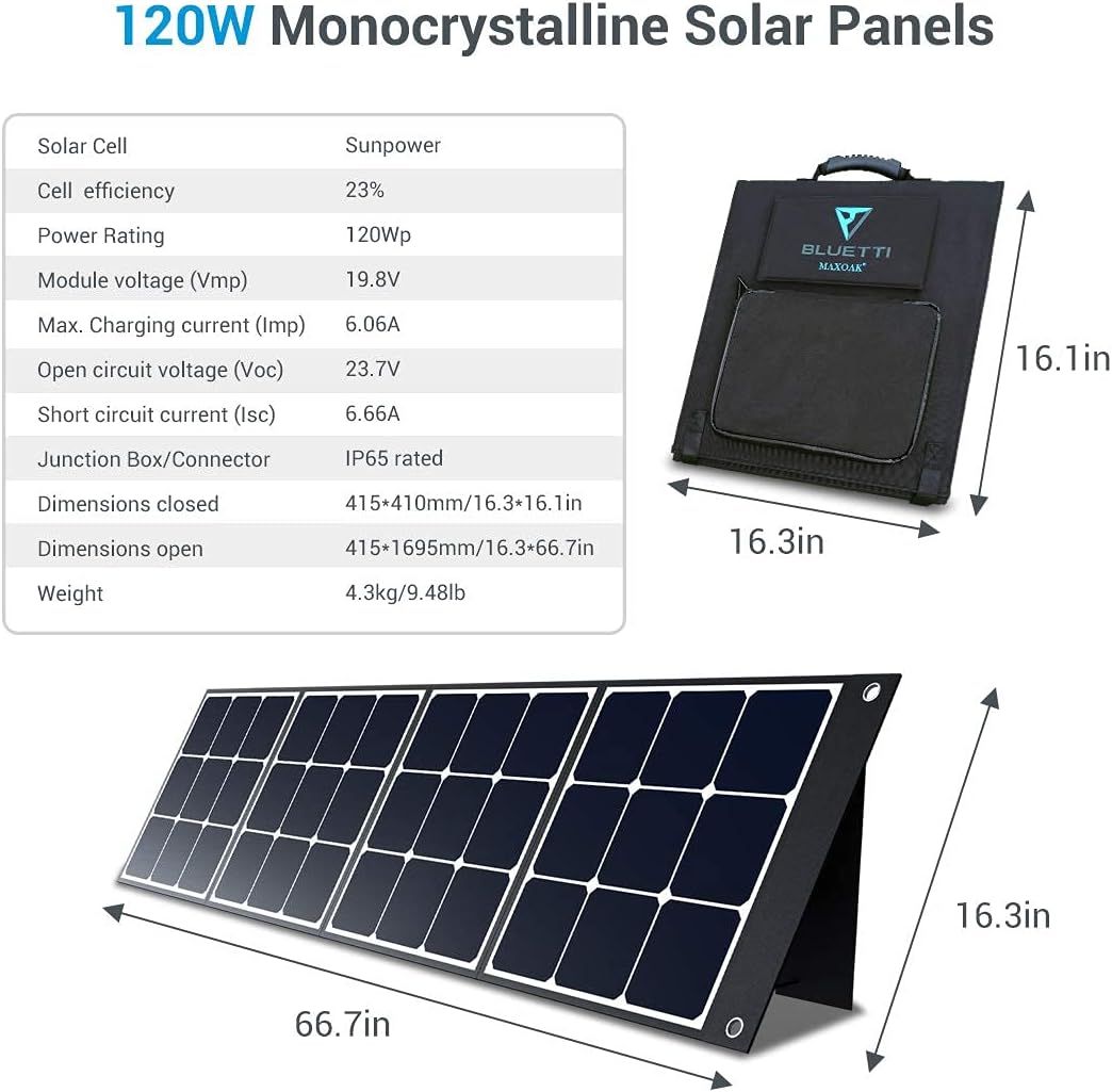 BLUETTI AC200P Portable Power Station 2000W Solar Generator Kit with 3x 200W Foldable Solar Panels M3025