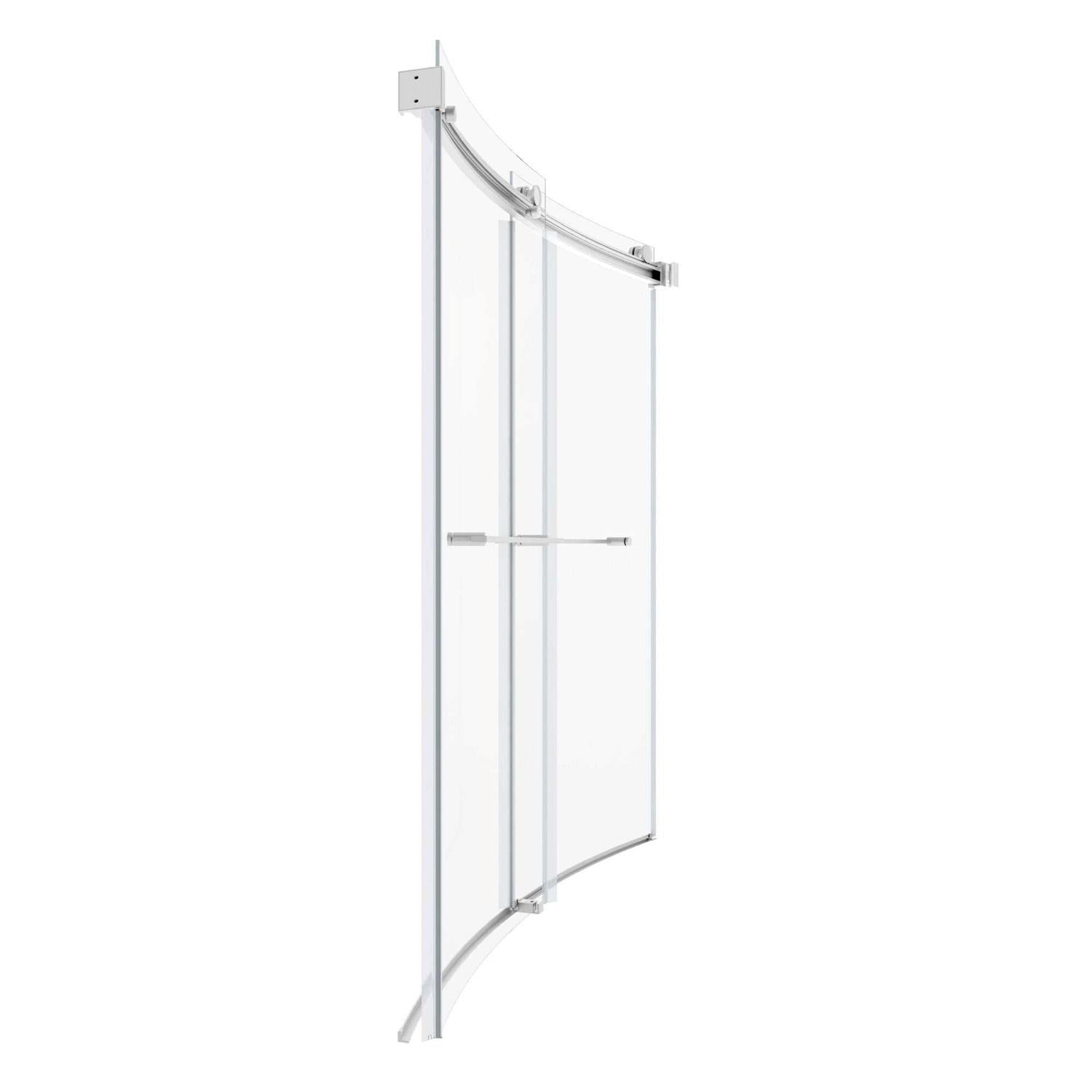 American Standard Elevate Brushed Nickel Framed Sliding Bathtub Door M840