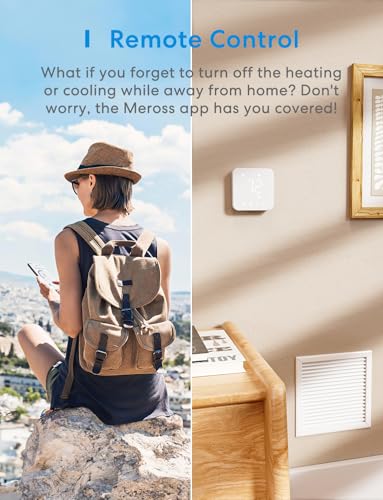 meross Smart Thermostat for Home, WiFi, Works with Matter, Alexa, Apple Home, Google Assistant S167992
