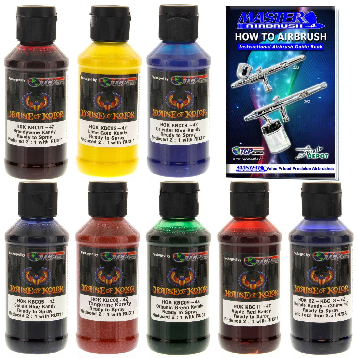 House of Kolor 4oz 8 Color Kit Shimrin Kandy Ready-to-Spray Basecoat