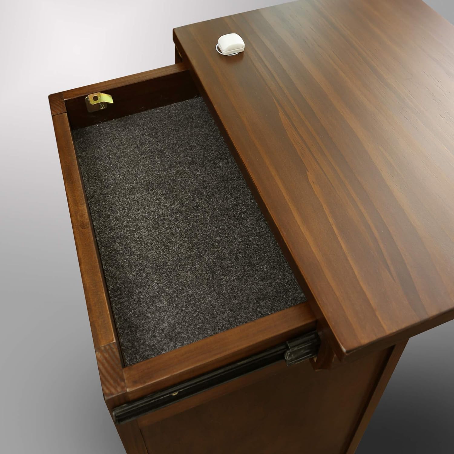 Casual Home Lincoln Nightstand with Compartment, Mocha K5892
