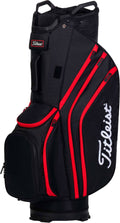 Titleist Cart 14 Lightweight Golf Bag - Black/Black/Red