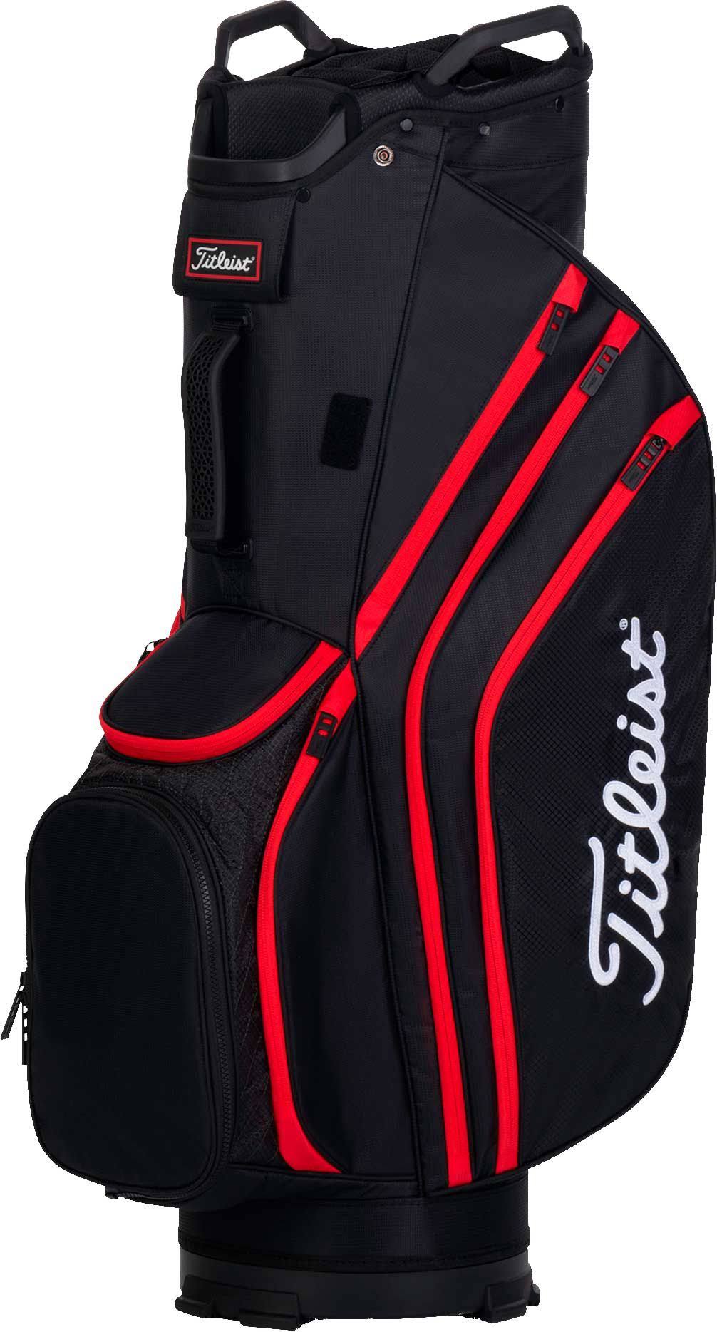 Titleist Cart 14 Lightweight Golf Bag - Black/Black/Red