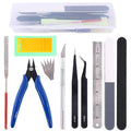 15Pcs Gundam Model Tools Kit Gunpla Tool Kits Modeler Basic Tools Craft Set with Plastic Box Hobby Building Tools Kit for Gundam Car Airplane Ship - Shop Hardware Tools Online Store