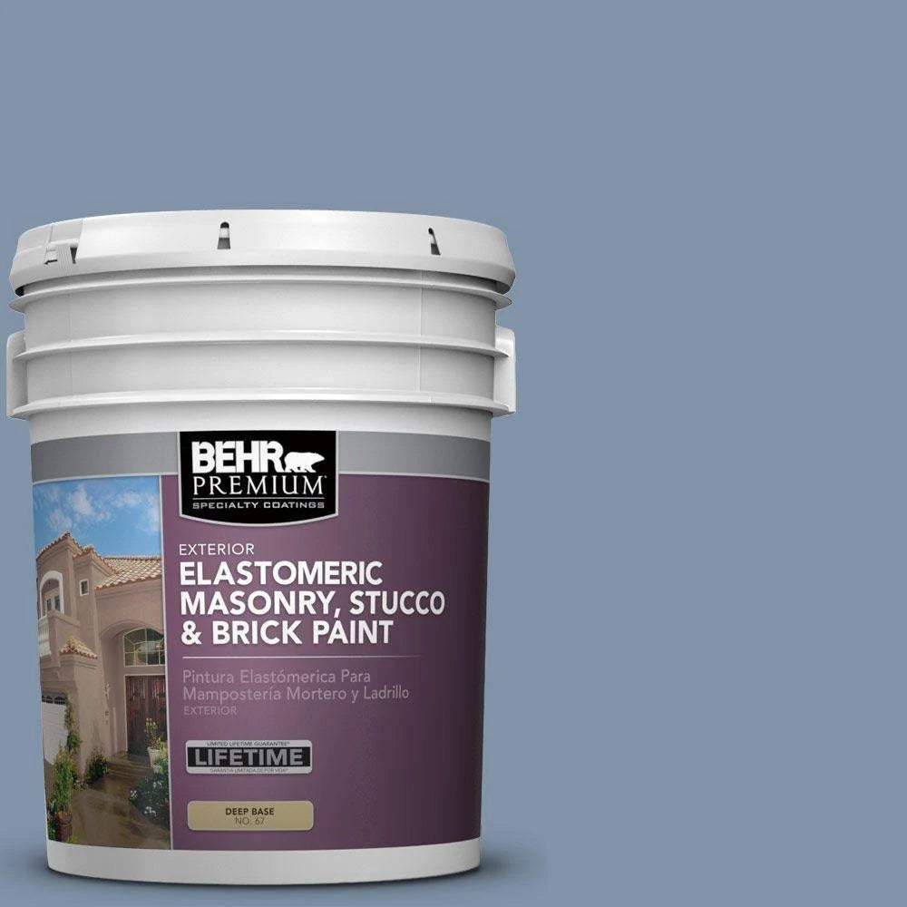 Behr Premium 5 gal. #MS-76 Misty Falls Elastomeric Masonry, Stucco and Brick Exterior Paint 07118005