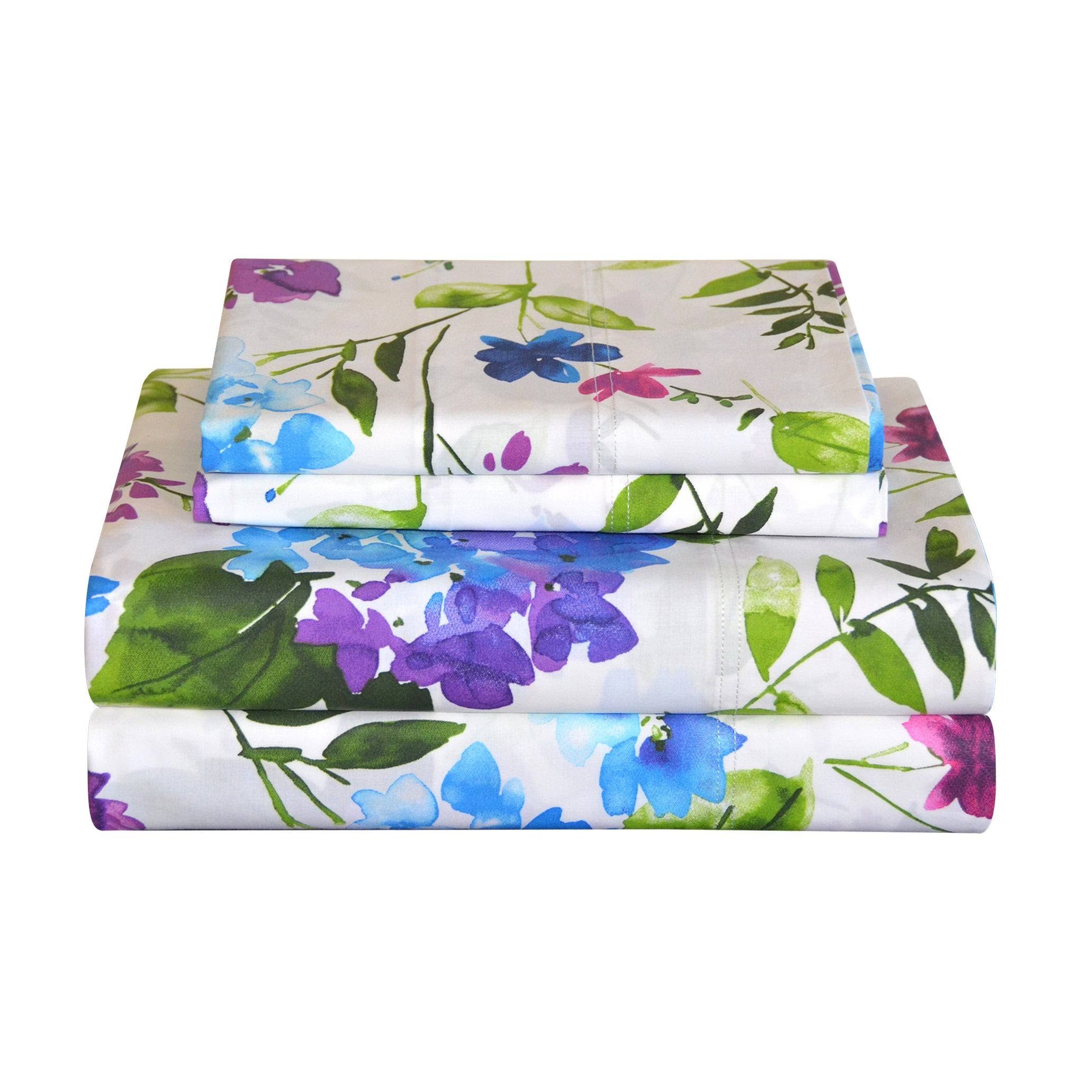Pointehaven 200 Thread Count Percale Sheet Set Full Primavera