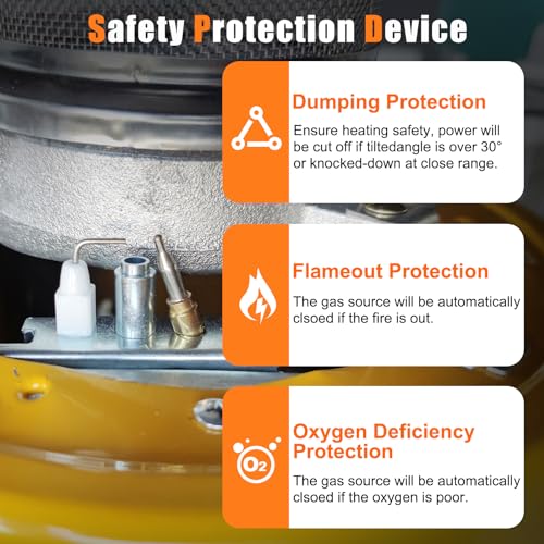 2 in 1 Propane Heater & Stove, 13000 BTU Portable Indoor with Handle H434
