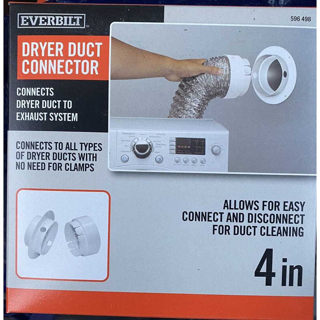 Everbilt 4 in Dryer Duct Connector to Wall K949665